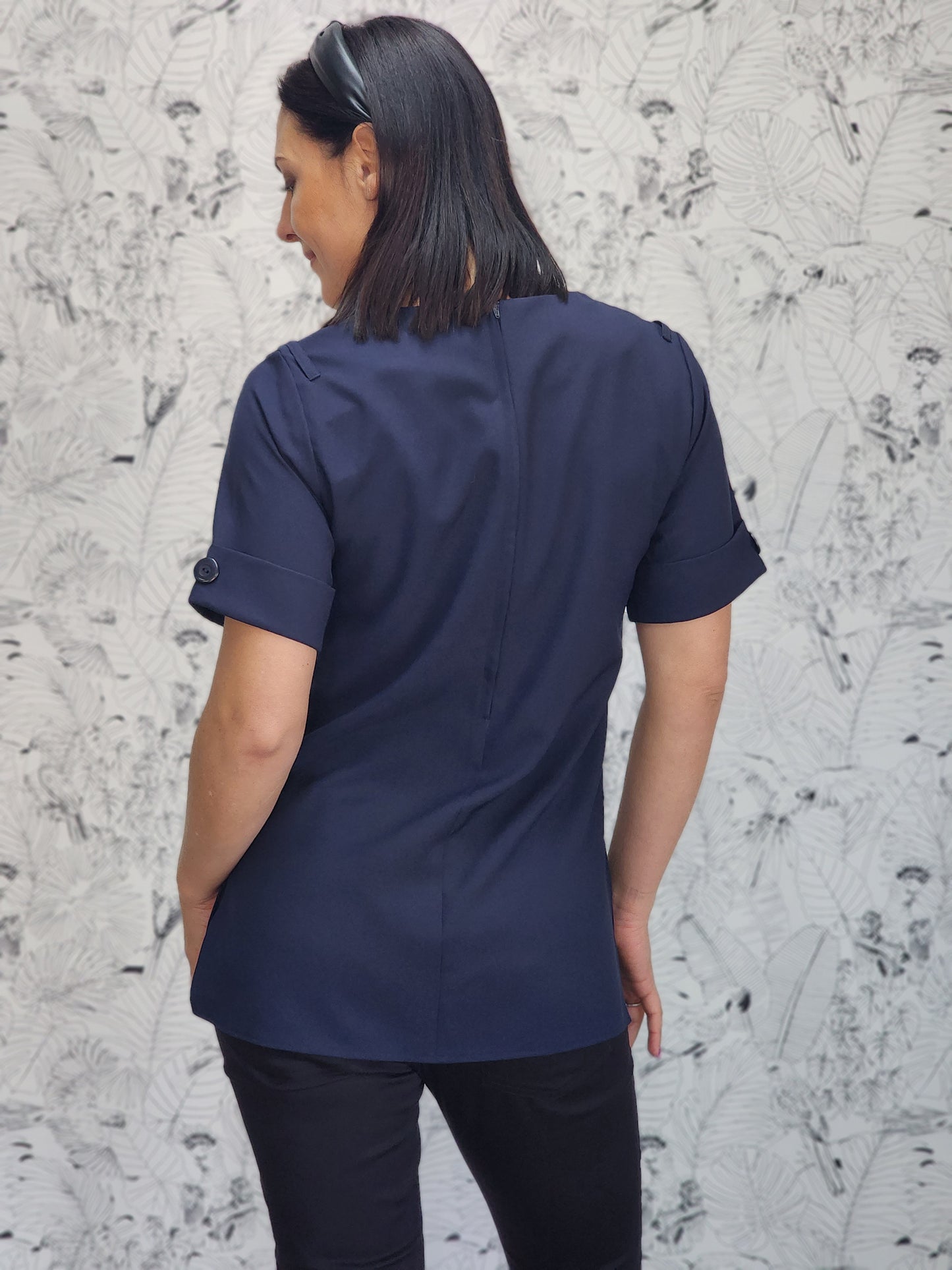 Nella SS Tunic with 2 buttons Navy (N2013BM)
