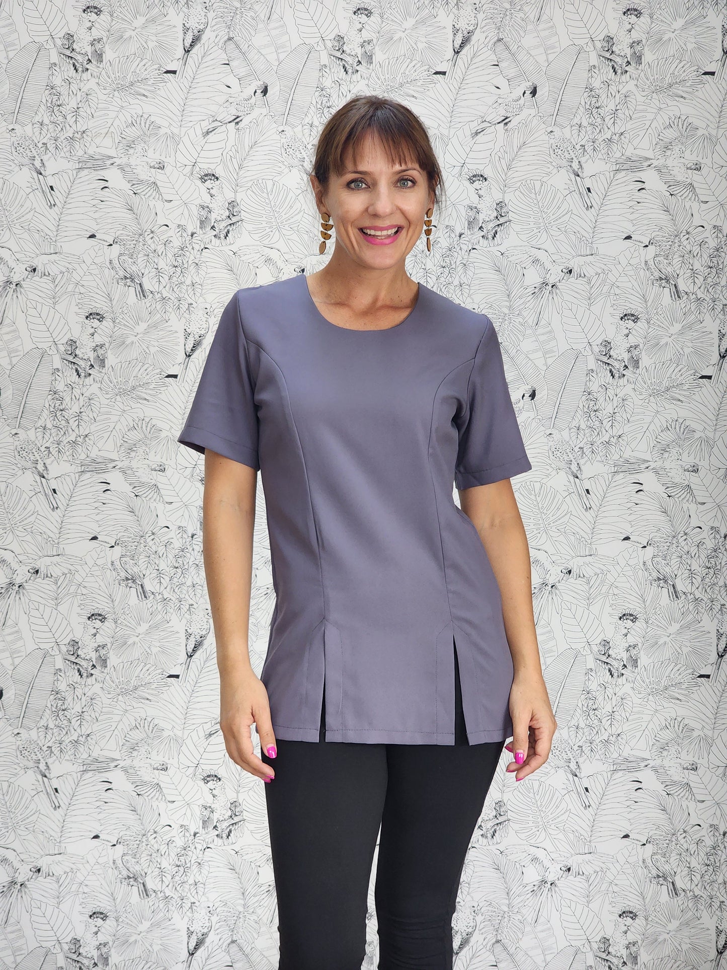 Bella Tunic (B68BM) Charcoal Grey