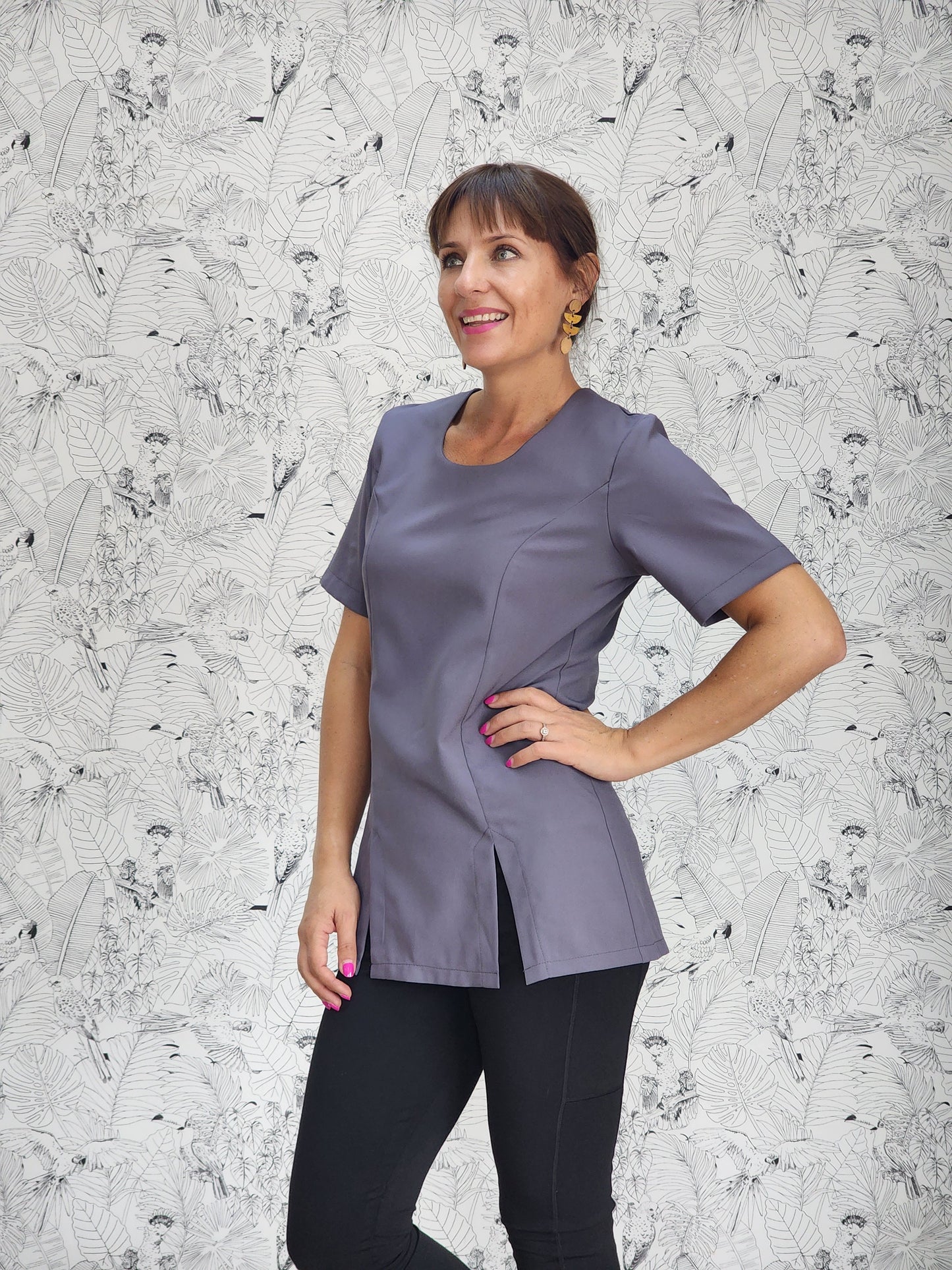 Bella Tunic (B68BM) Charcoal Grey