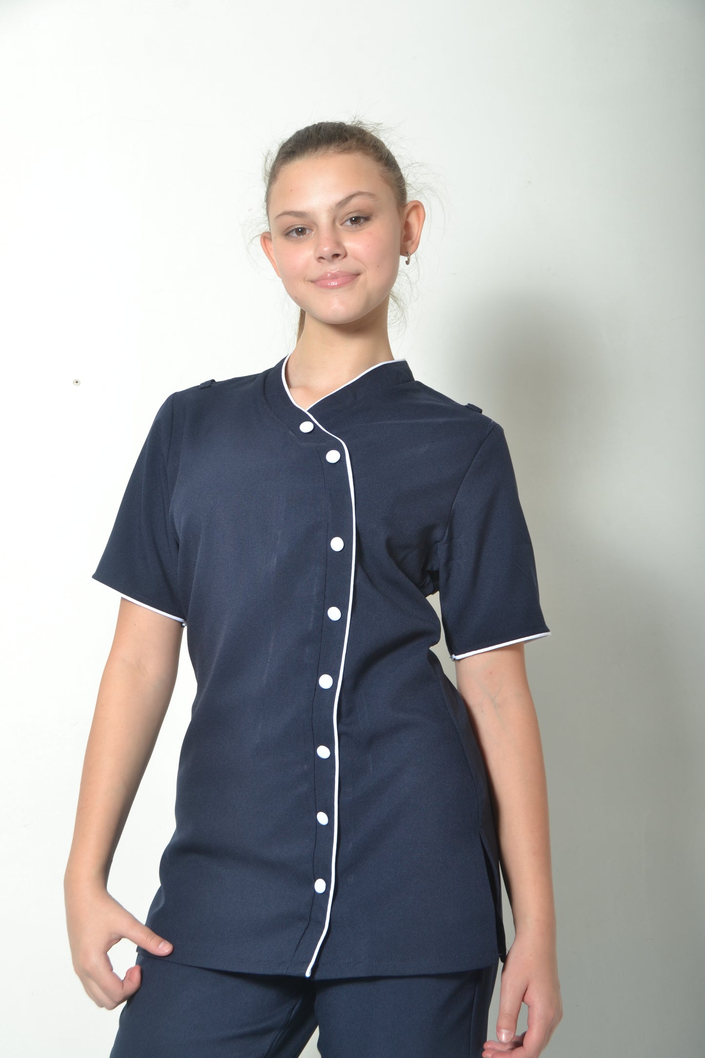 Maddy Contrast Tunic with Buttons