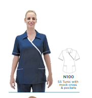 Quinn SS Tunic with mock cross (N100BM)