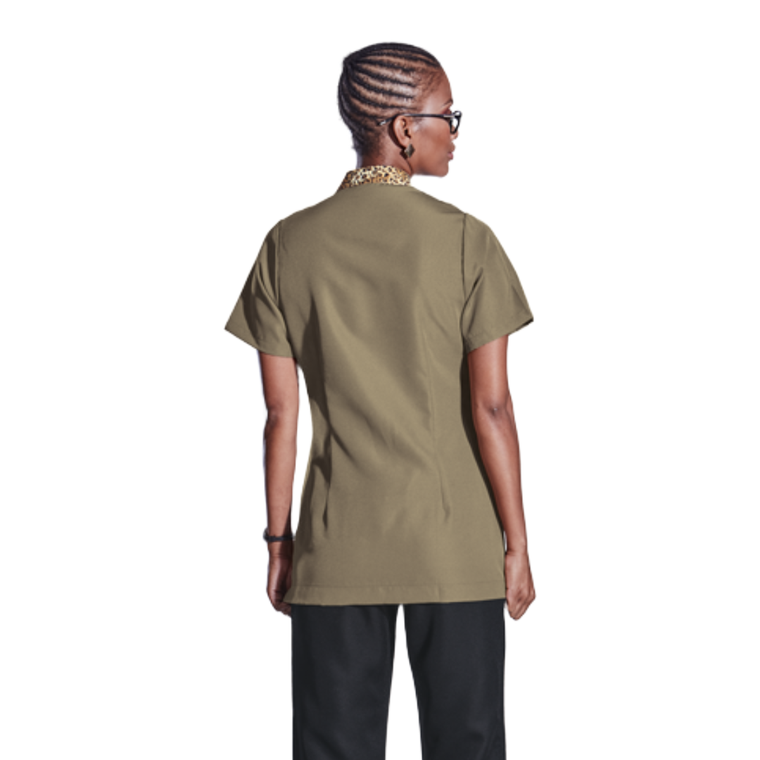 Ivy Tunic Khaki/Animal Print