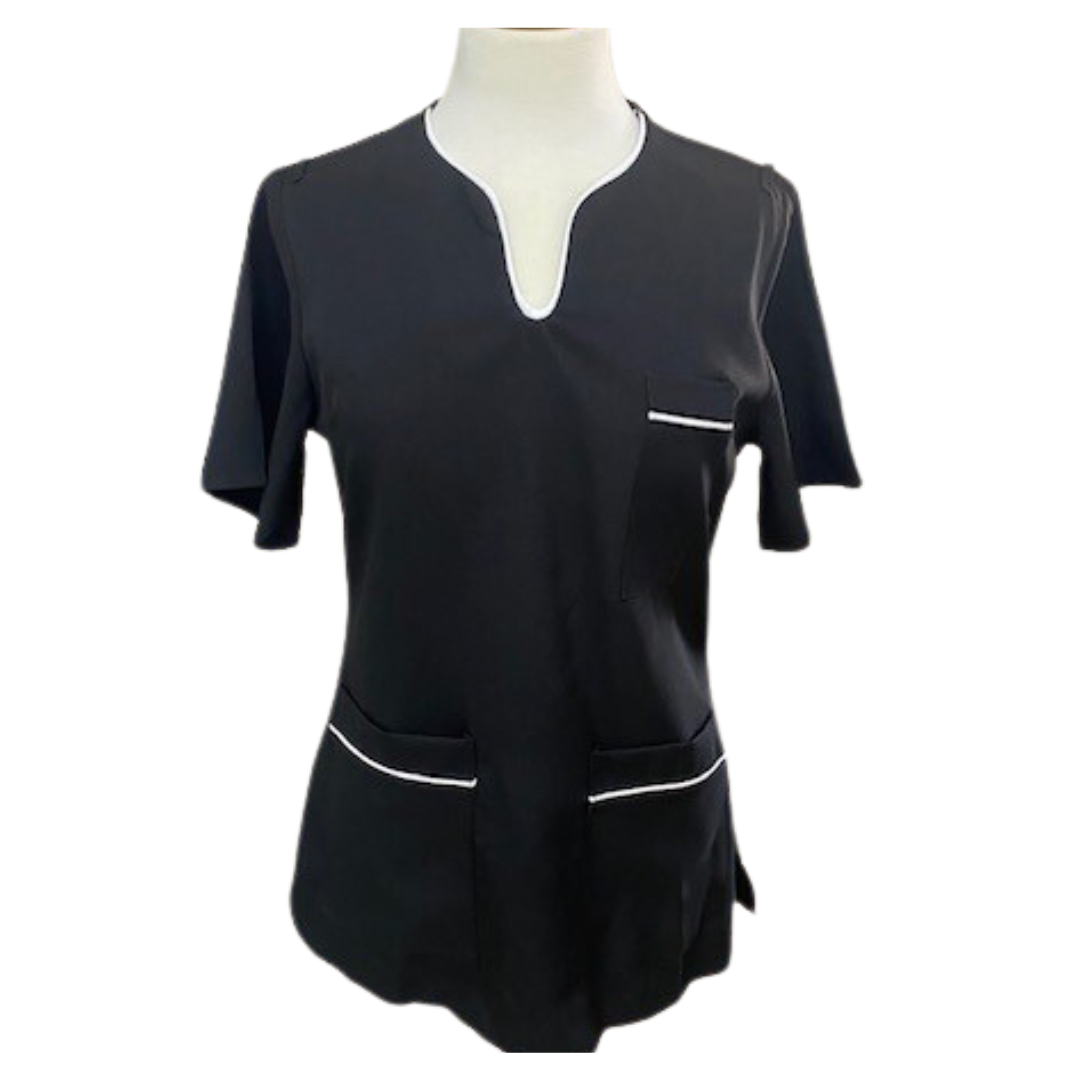 Nelia SS V-Neck Tunic with pockets (N105BM)