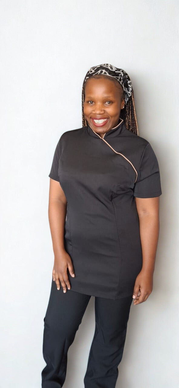 Topaz Tunic Black & Dark Gold