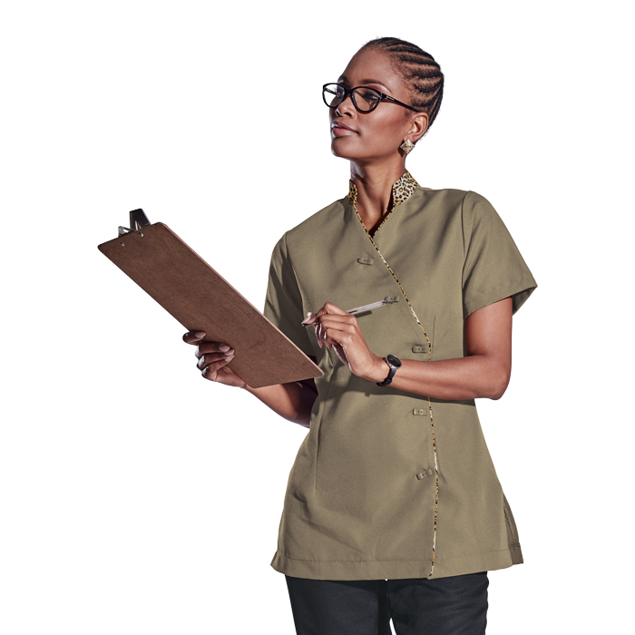 Ivy Tunic Khaki Animal Print