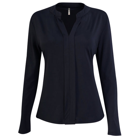Emma Blouse - Navy Long Sleeve