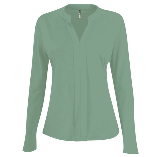 Emma Blouse - Sage Green Long Sleeve