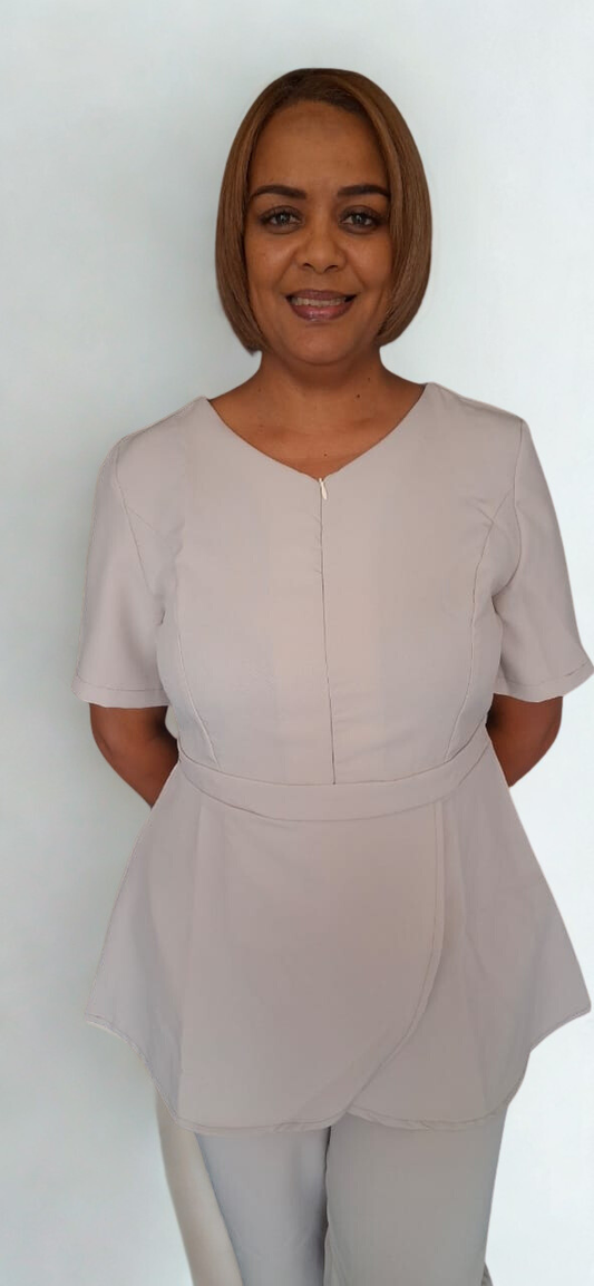 TRE009 - Gemma Tunic - Beige/Stone