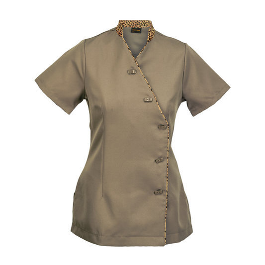 Ivy Tunic Khaki/Animal Print