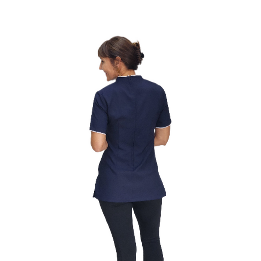 Maddy Tunic with Buttons (N2028BM) Navy/white
