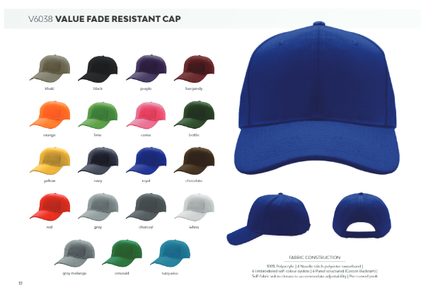 V6038 -Value Fade Resistant Cap