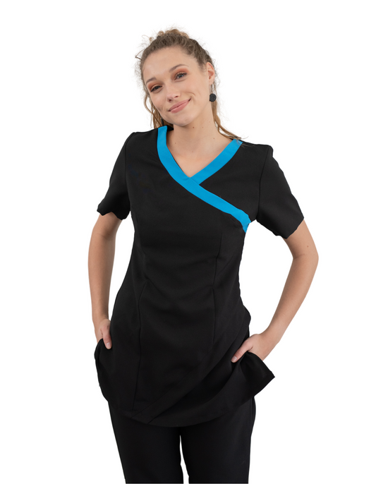 Onyx Tunic Black/Turquoise